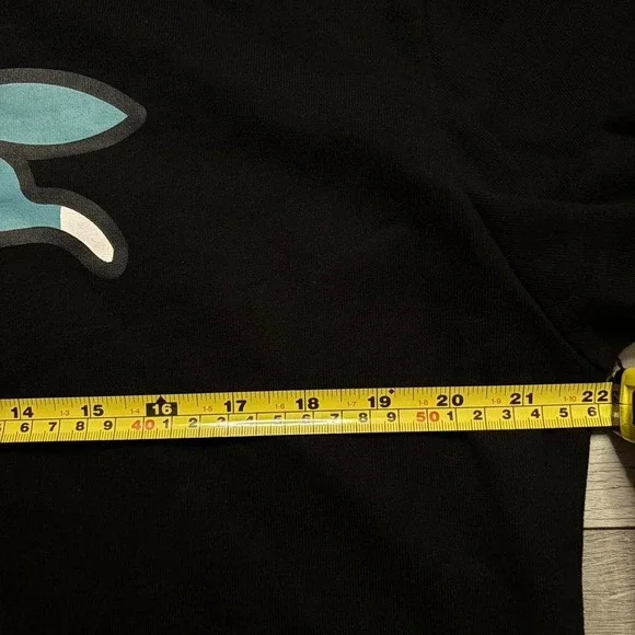 ICECREAM Black and grey with light blue fox hoodie MEN SIZE L - Picture 5 of 5